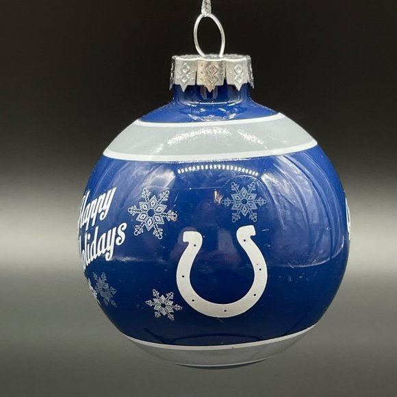 Indianapolis Colts NFL Blue White Christmas Ornament Forever Collectibles - Picture 2 of 6